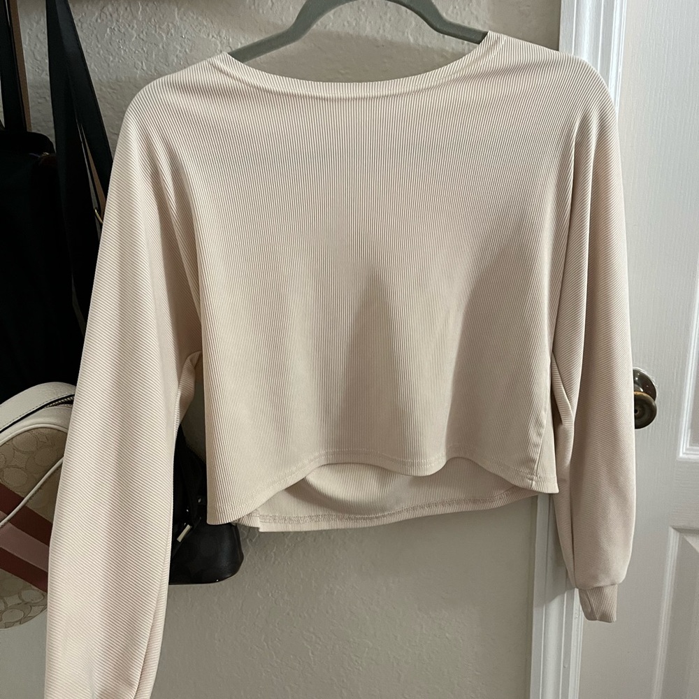 Long sleeve ribbed top